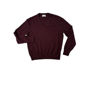 Paloma Womens 100% Cashmere Long Sleeve Sweater Short Story Maroon MP / LP